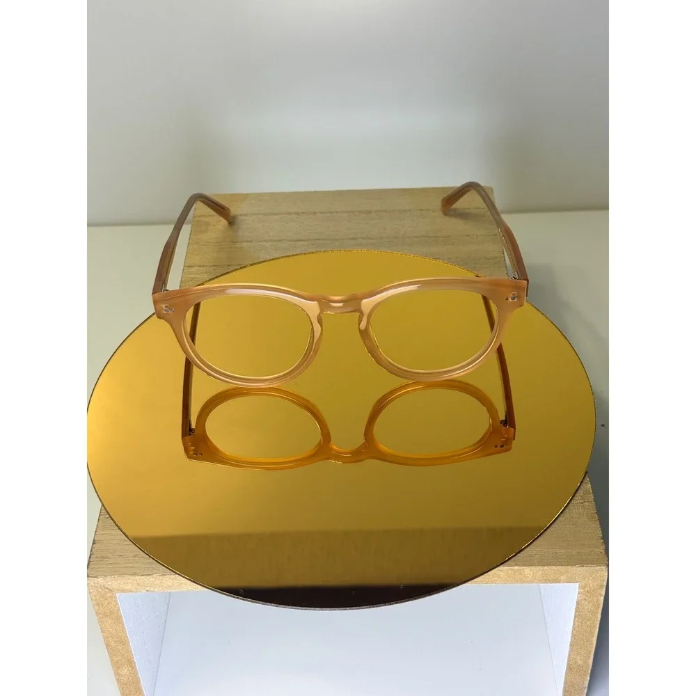 Warby Parker Hayes W 178 Eyeglasses Tea Rose Champagne Round Frames 51-21-145